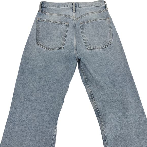 AGOLDE 90s Pinch Waist‎ Distressed Button fly Straight Leg Jeans Blue Size 26 - Picture 5 of 11